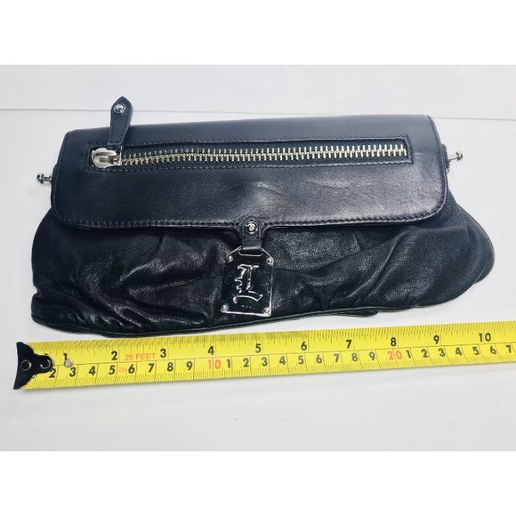 L.A.M.B. Gwen Stefani Handbag Clutch Black Leather - Picture 8 of 8